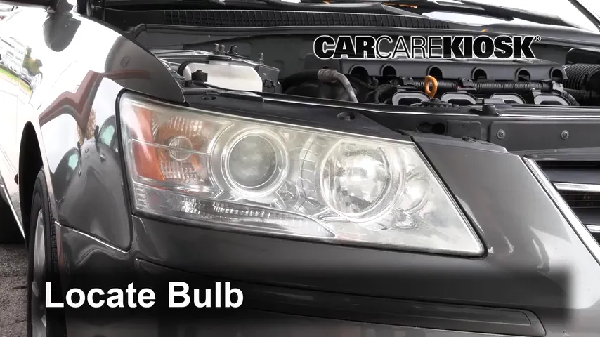 2010 Hyundai Sonata GLS 2.4L 4 Cyl. Lights Headlight (replace bulb)